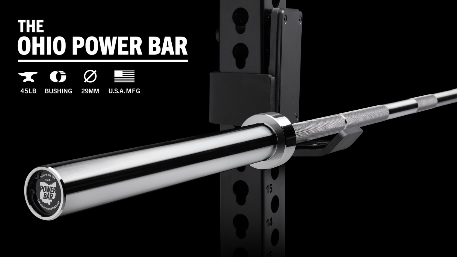 Rogue 45LB Ohio Power Bar - Stainless | Rogue Fitness Canada